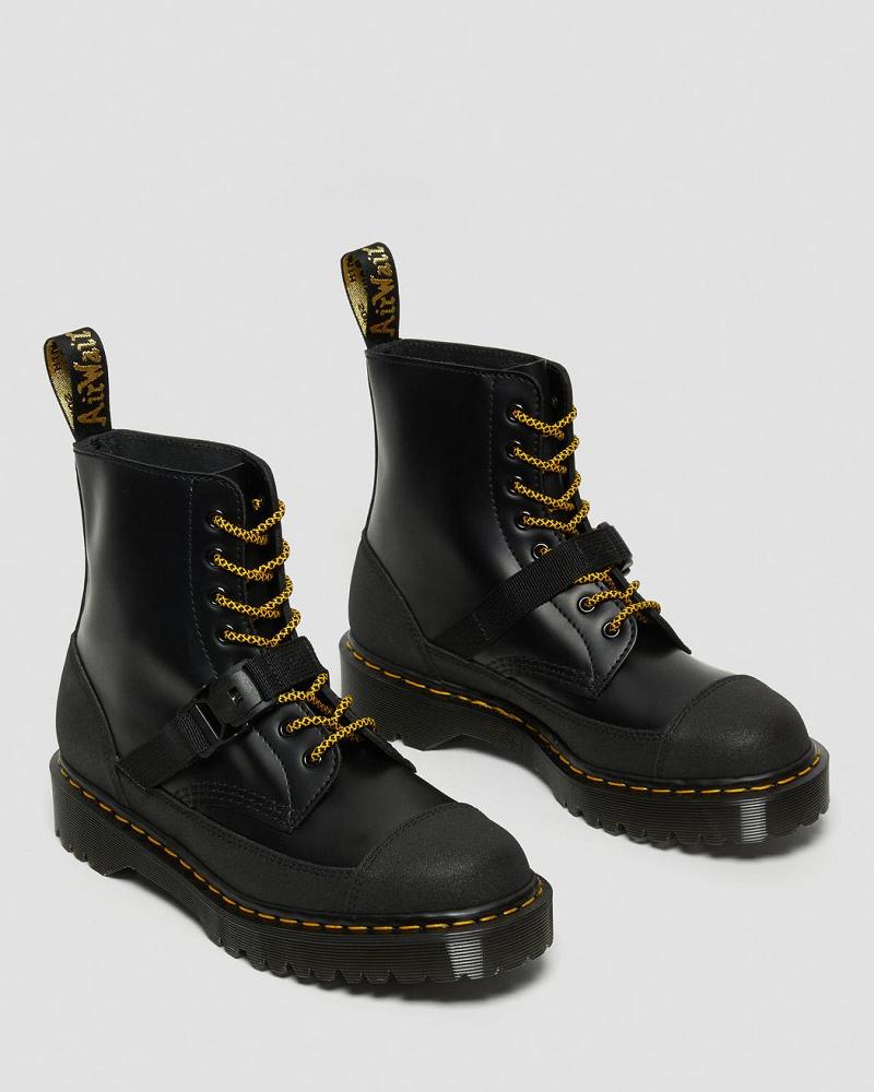 Dr Martens 1460 Bex Tech Made in England Leren Veterlaarzen Heren Zwart | NL 303CTV